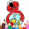 coloring book elmo new friend