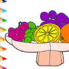 coloring book fruit