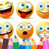 coloring book funny emoji