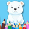 coloring book polar bear