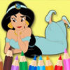 coloring book princess jasmine