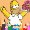 coloring book simpson doughnut