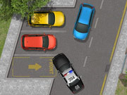 Parken Sie das Polizeiauto